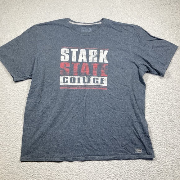 Stark State College T Shirt Adult XXL Gray Short Sleeve Canton Ohio Russell Athl - Picture 1 of 7